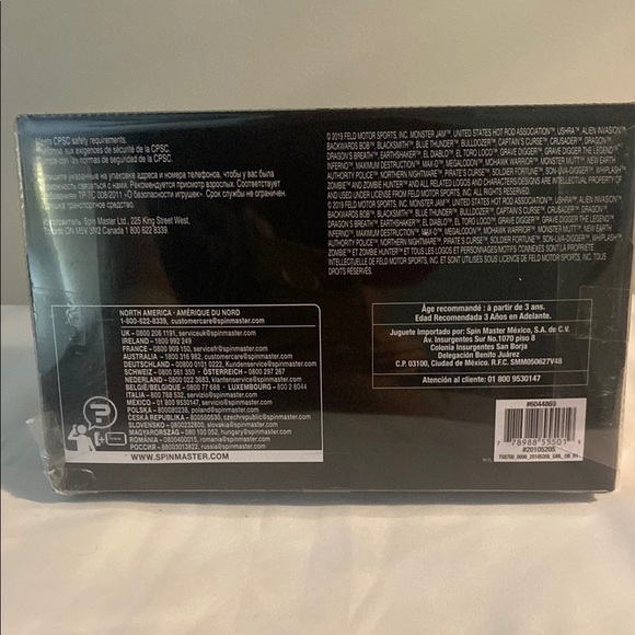 Black and White Monster Jam Toy Truck with Large Wheels - Picture 6 of 7